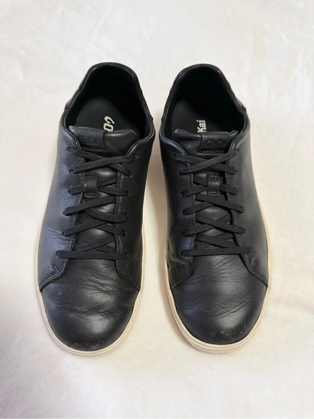 Olukai | Men’s 9 EU 42 | Black Leather Lae'Ahi Li 'ILI  Sneakers Drop In Heel